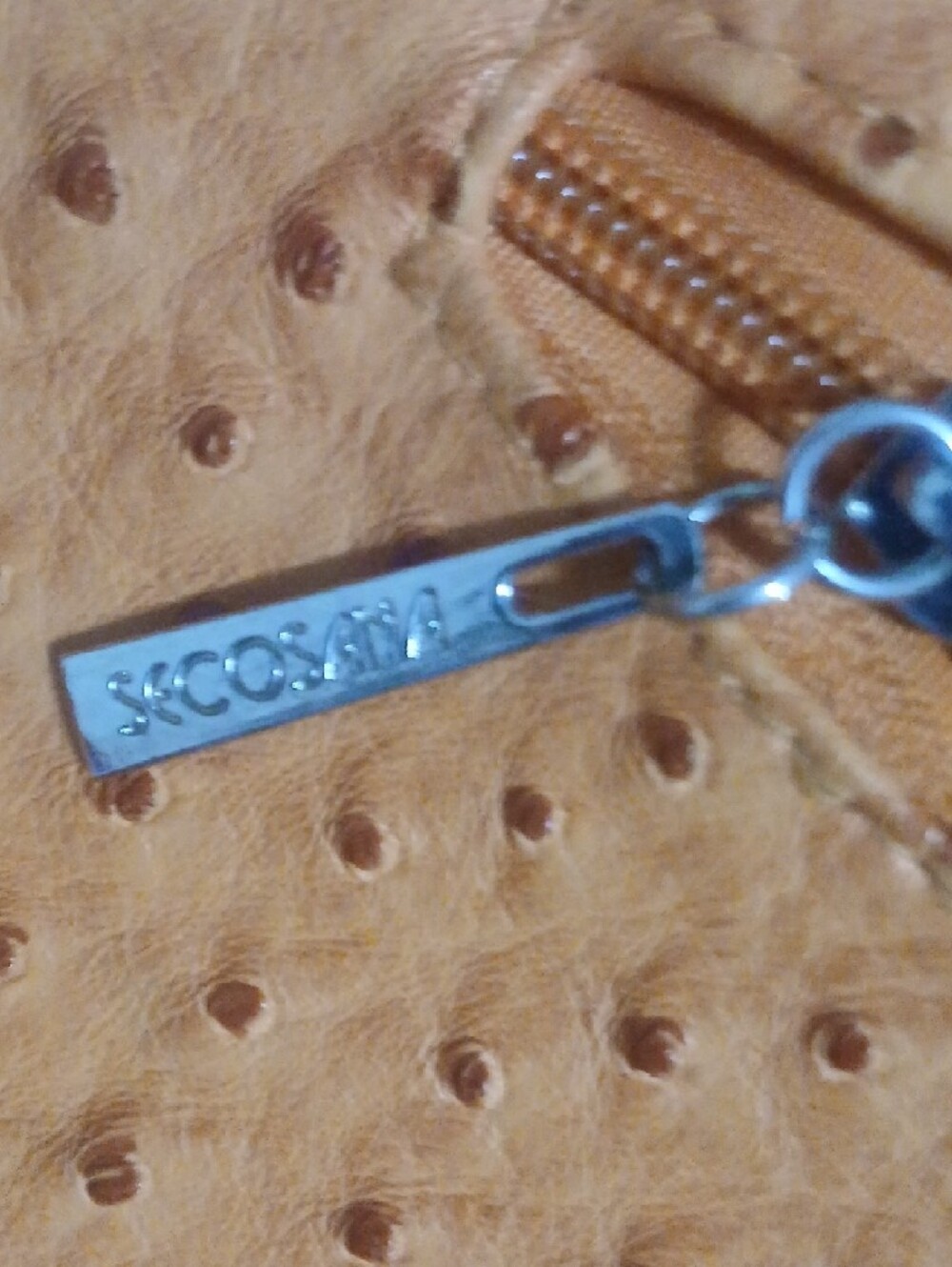 Structured Tan Tote with Chain-Link Handles - Picture 2 of 6